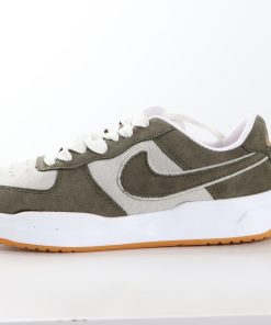 کفش اسپرت نایک مردانه سبز با کفدوخت، رویه چرم اشبالت و زیره PU بسیار نرم و منعطف